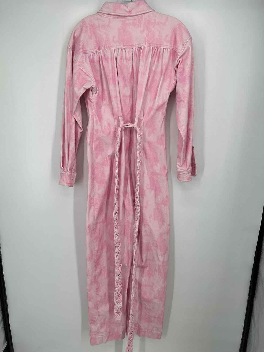 Love Shack Fancy Size S Pink Corduroy Long Sleeve Jumpsuit