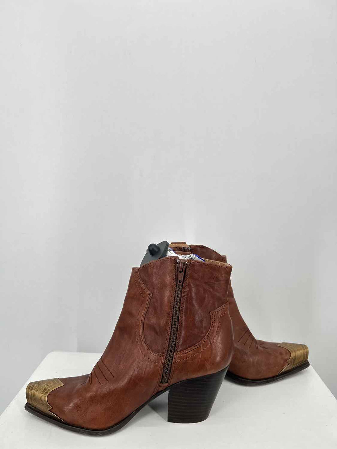 Gianni Bini Brown Leather Ankle Boot
