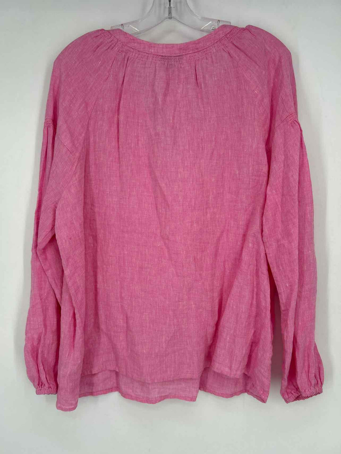 Talbots Size L Pink Linen Long Sleeve