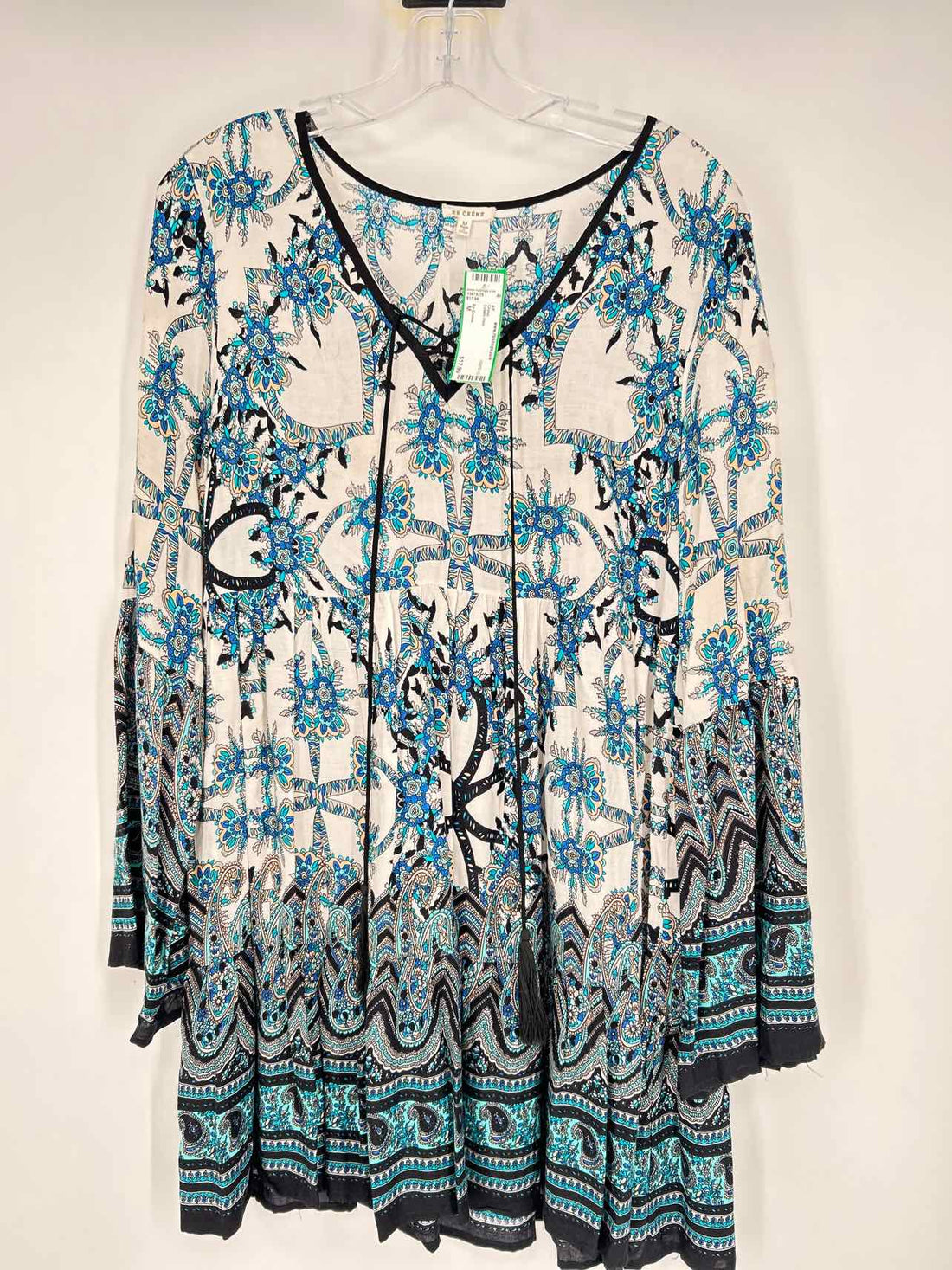 En Creme Size M Cream Print Dress