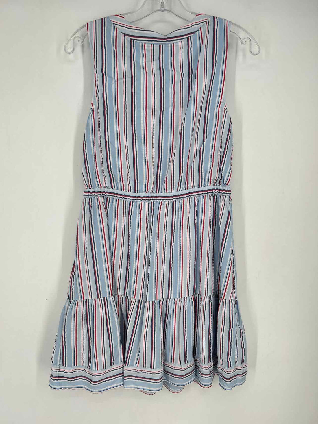 Vineyard Vines Size XS Light Blue White & Red Striped Sleeveless Dress