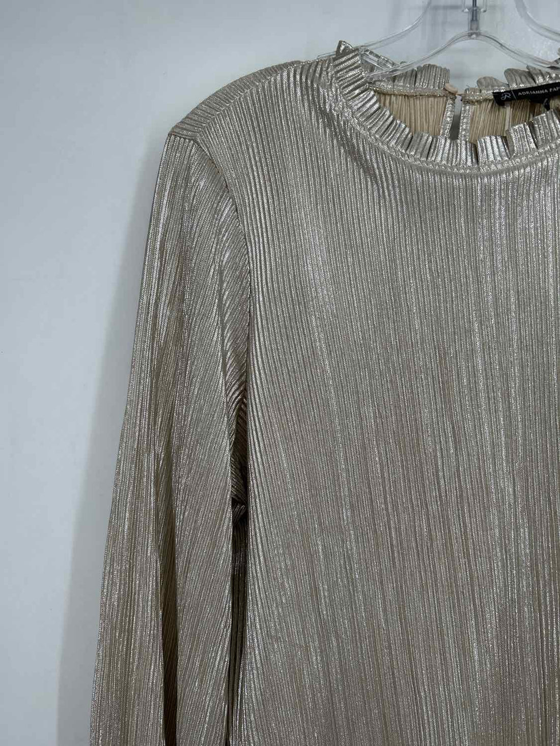 Adrianna Papell L Gold Long Sleeve Holiday