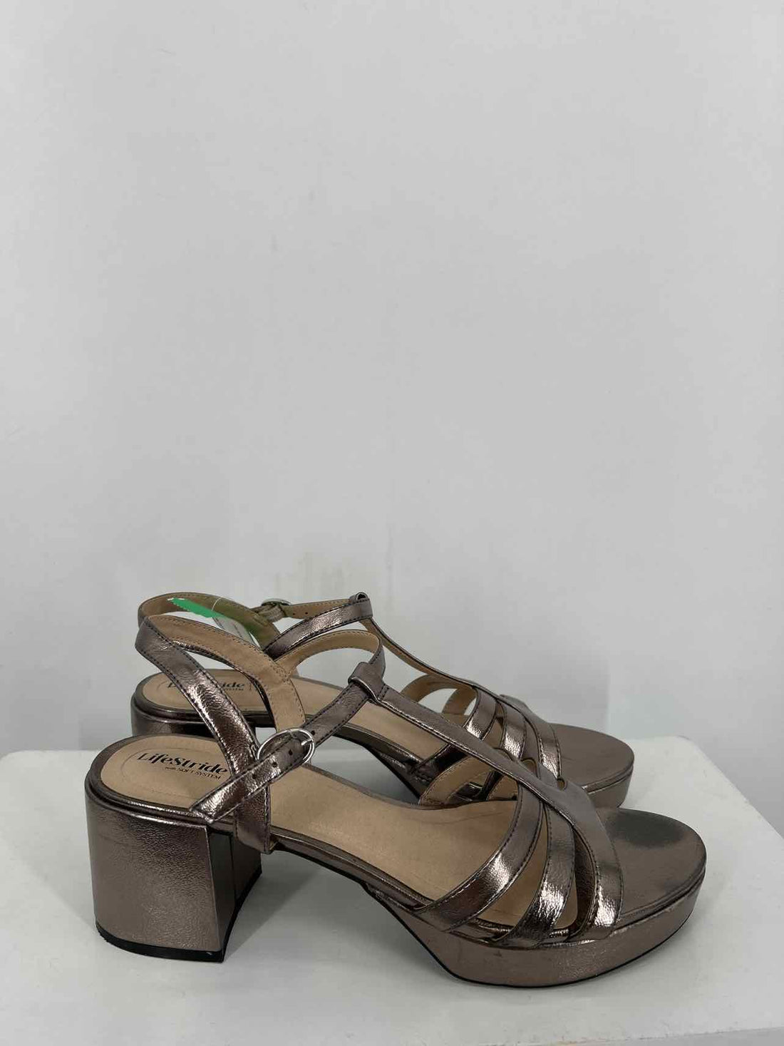 Lifestride Women Size 10 Gunmetal Sandals