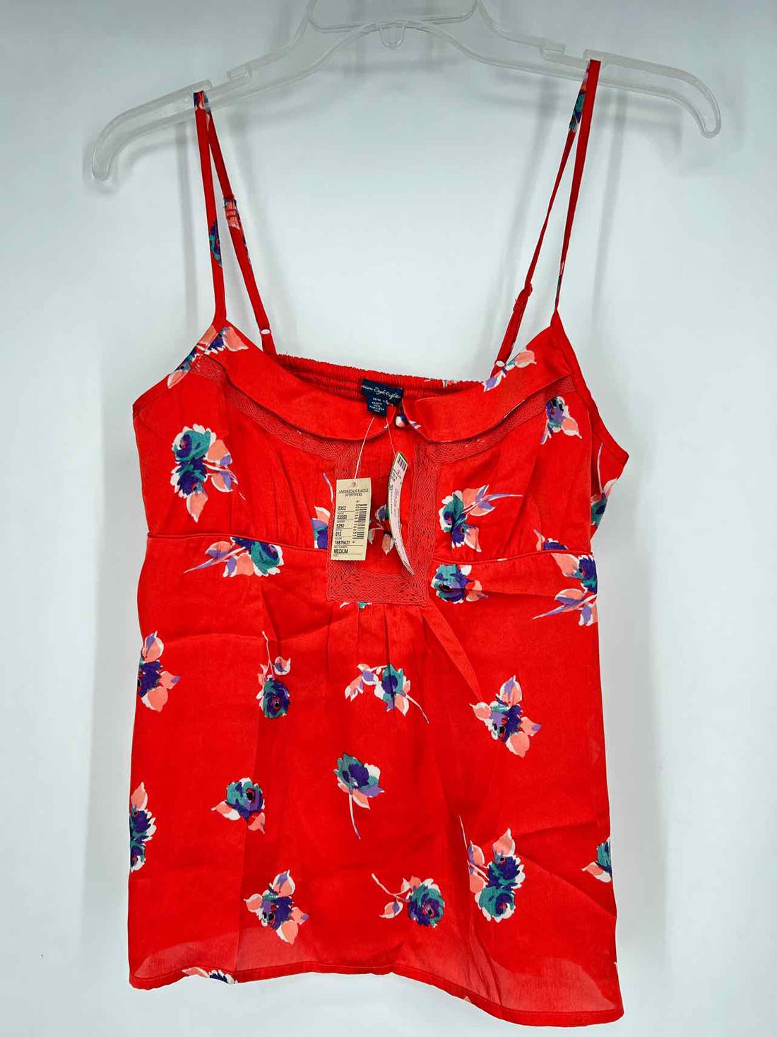 American Eagle Size M Red Floral NWT Tank Top