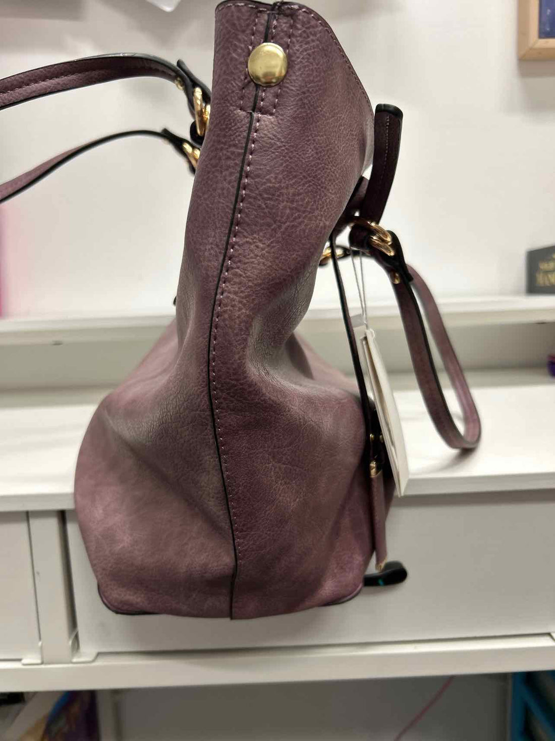 Jen & Co Purple NWT Bag in a Bag Vegan Leather Tote