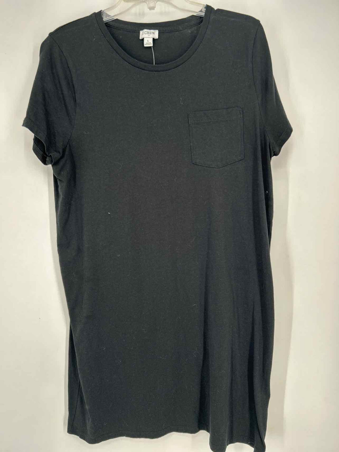 J Crew Size L Black Short Sleeve Dress
