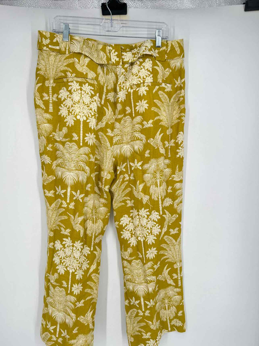 Spartina 449 Size 16 Yellow/Green & White Linen Pants
