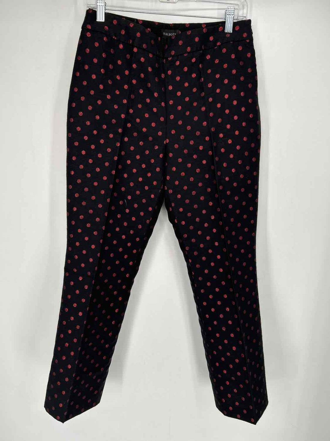 Talbots Size 4 Black Polkadot Pants