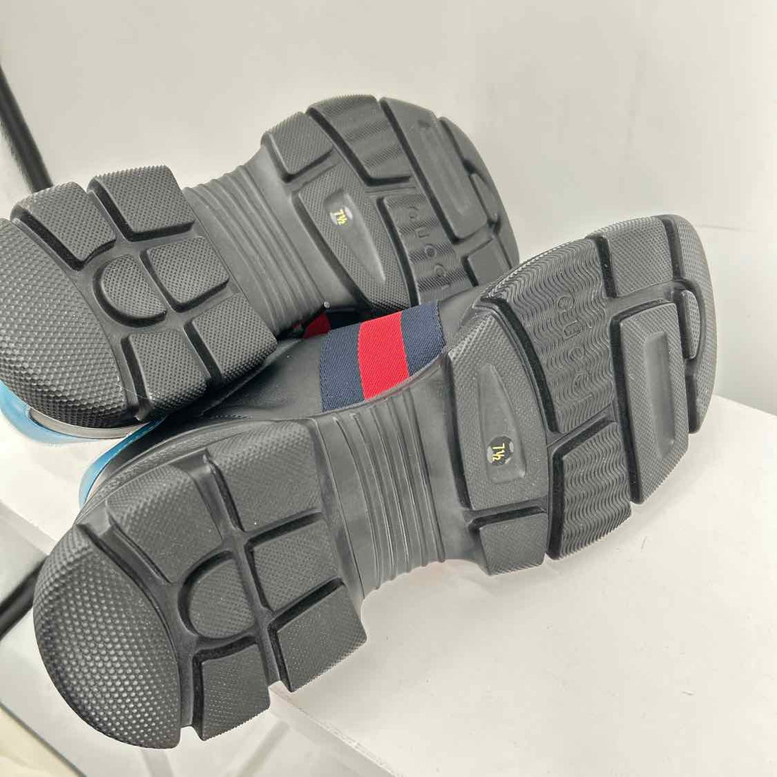 Gucci Nathane Sneakers Mens Size 7.5 Black Pre Owned Leather LUXURY