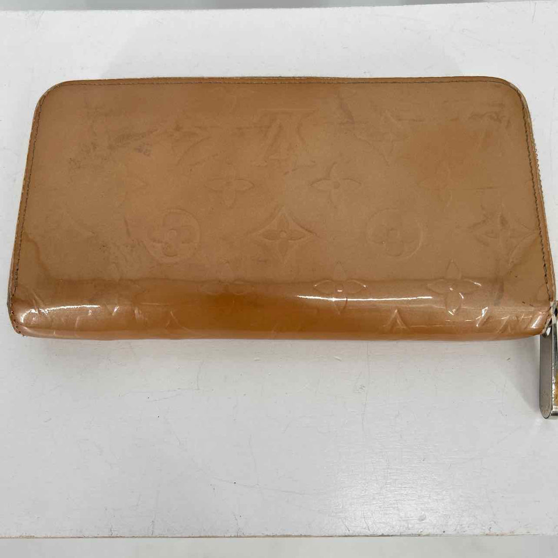 Louis Vuitton 2007 Vintage LV Zippy Wallet Patent Leather Gold LUXURY