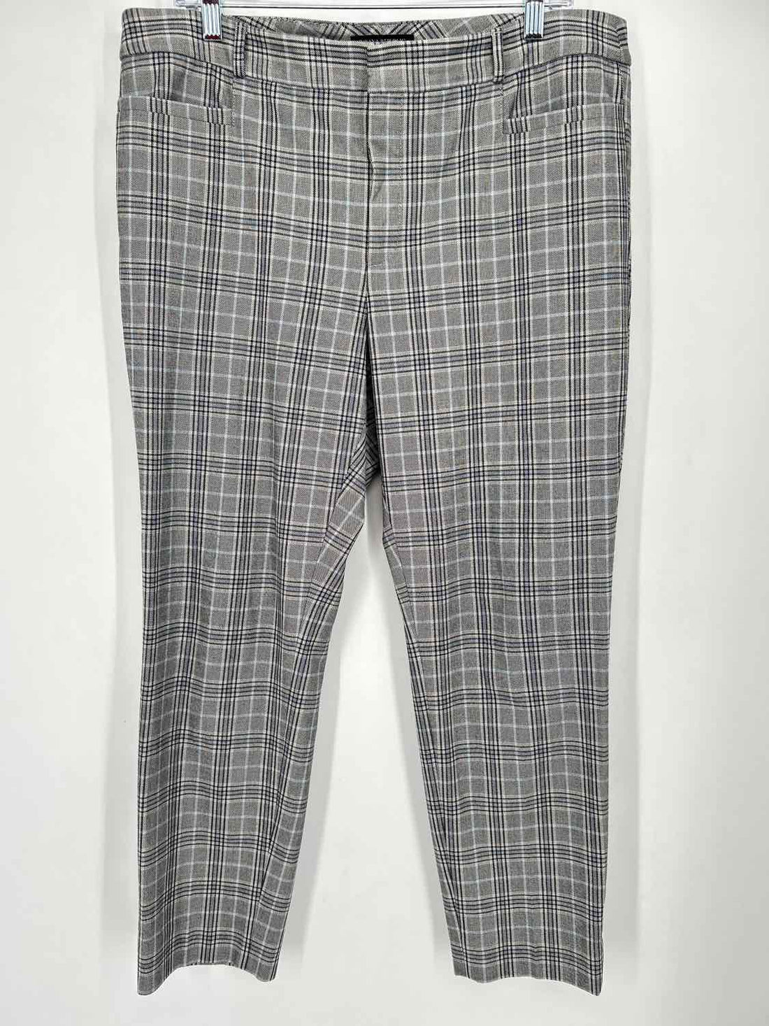 Banana Republic Size 14 Gray Plaid Pants