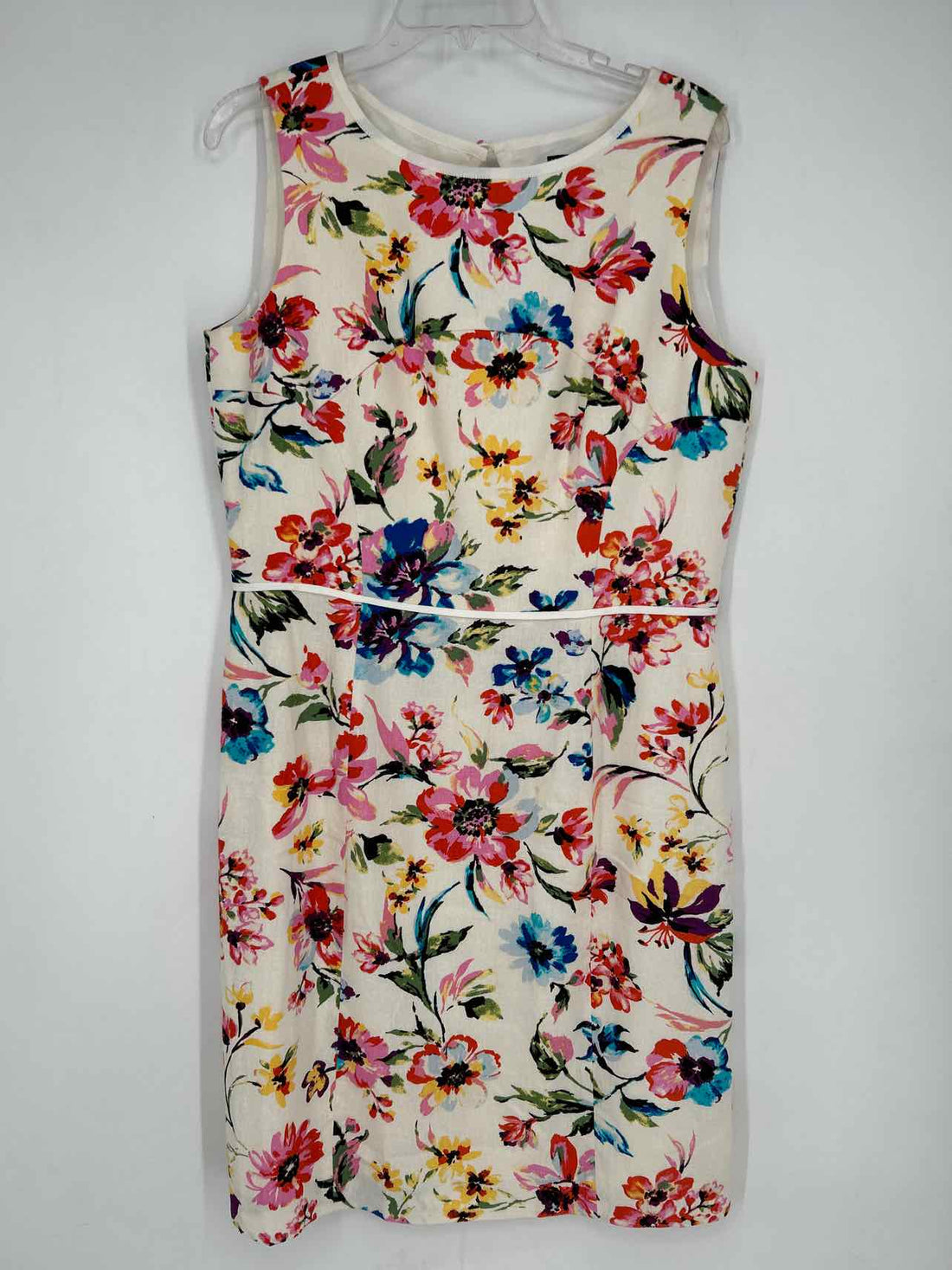 Isabella DeMarco Size 12 Off White Floral Sleeveless Dress
