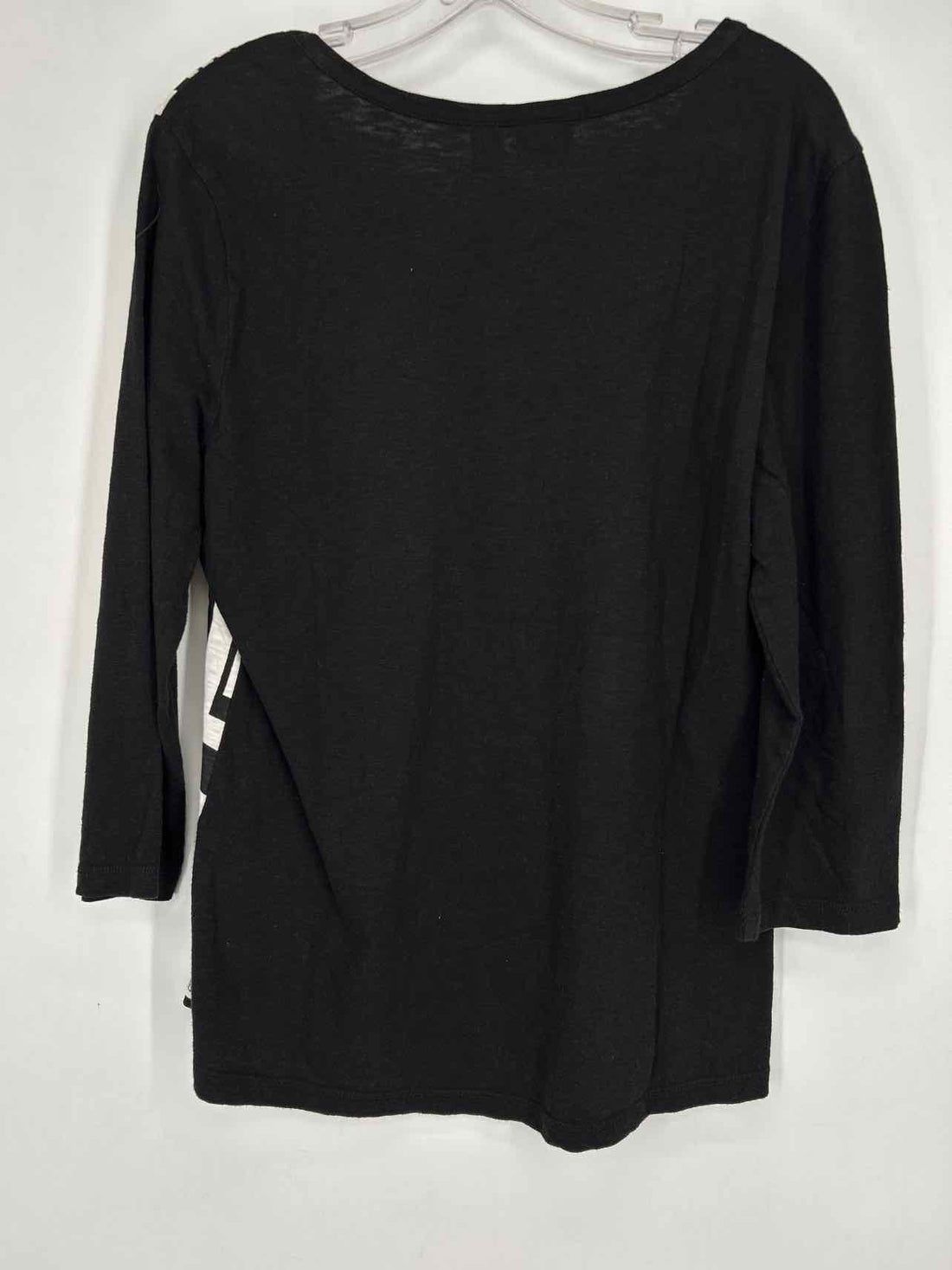 Chicos Size 1 (8) Black & White Long Sleeve