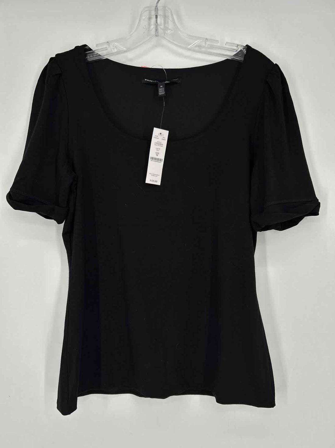 White House Black Market Size M Black NWT Short Sleeve