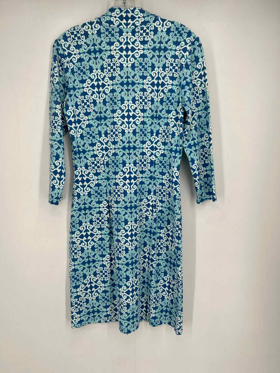 J McLaughlin Size S Blue Print Long Sleeve Dress