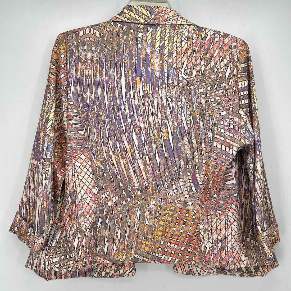 Alberto Makali Size M Purple & Yellow Print Blazer