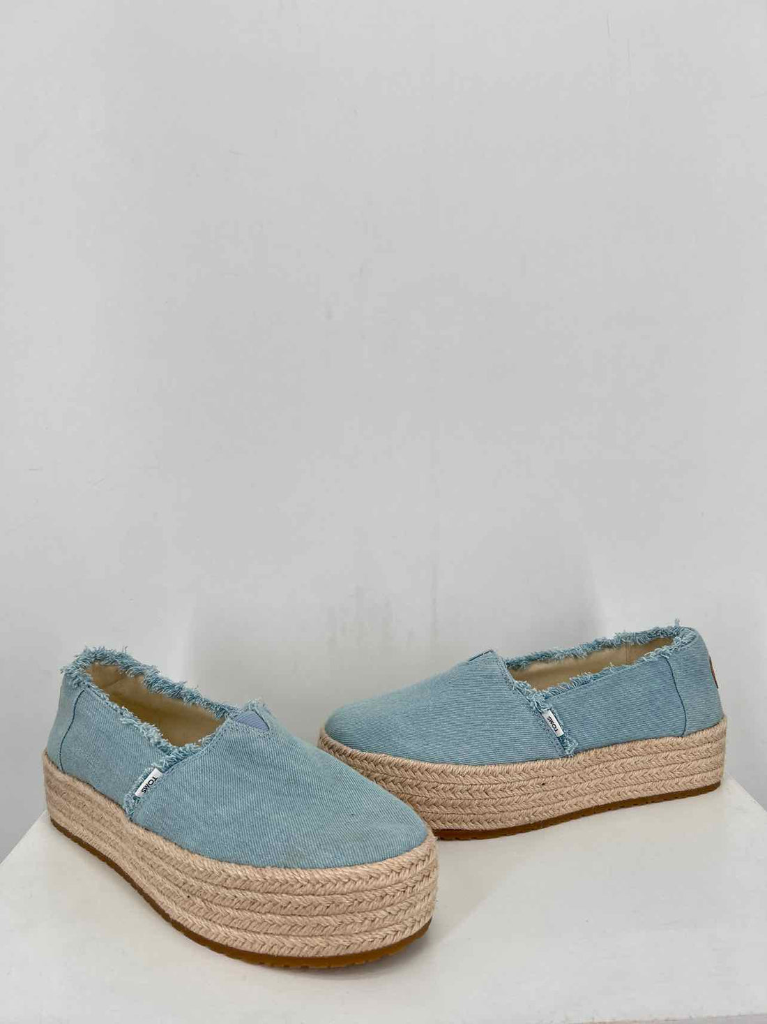 Toms Women Size 7 Blue Espadrilles Platforms