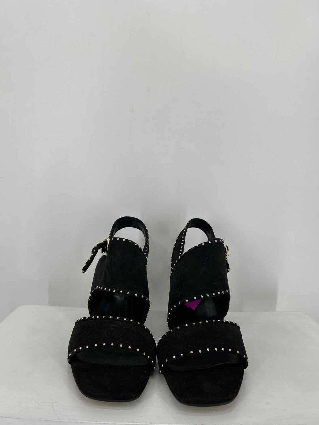 Bruno Premi Women Size 40 Black Gold Stud Heels