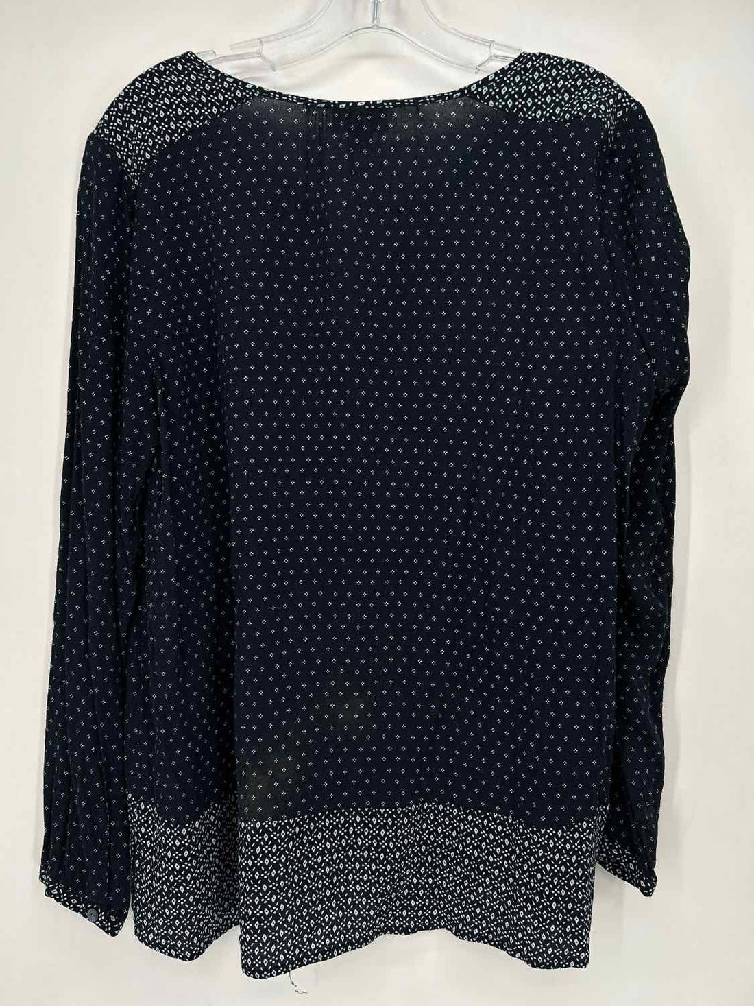 J Jill Size M Navy Print Long Sleeve