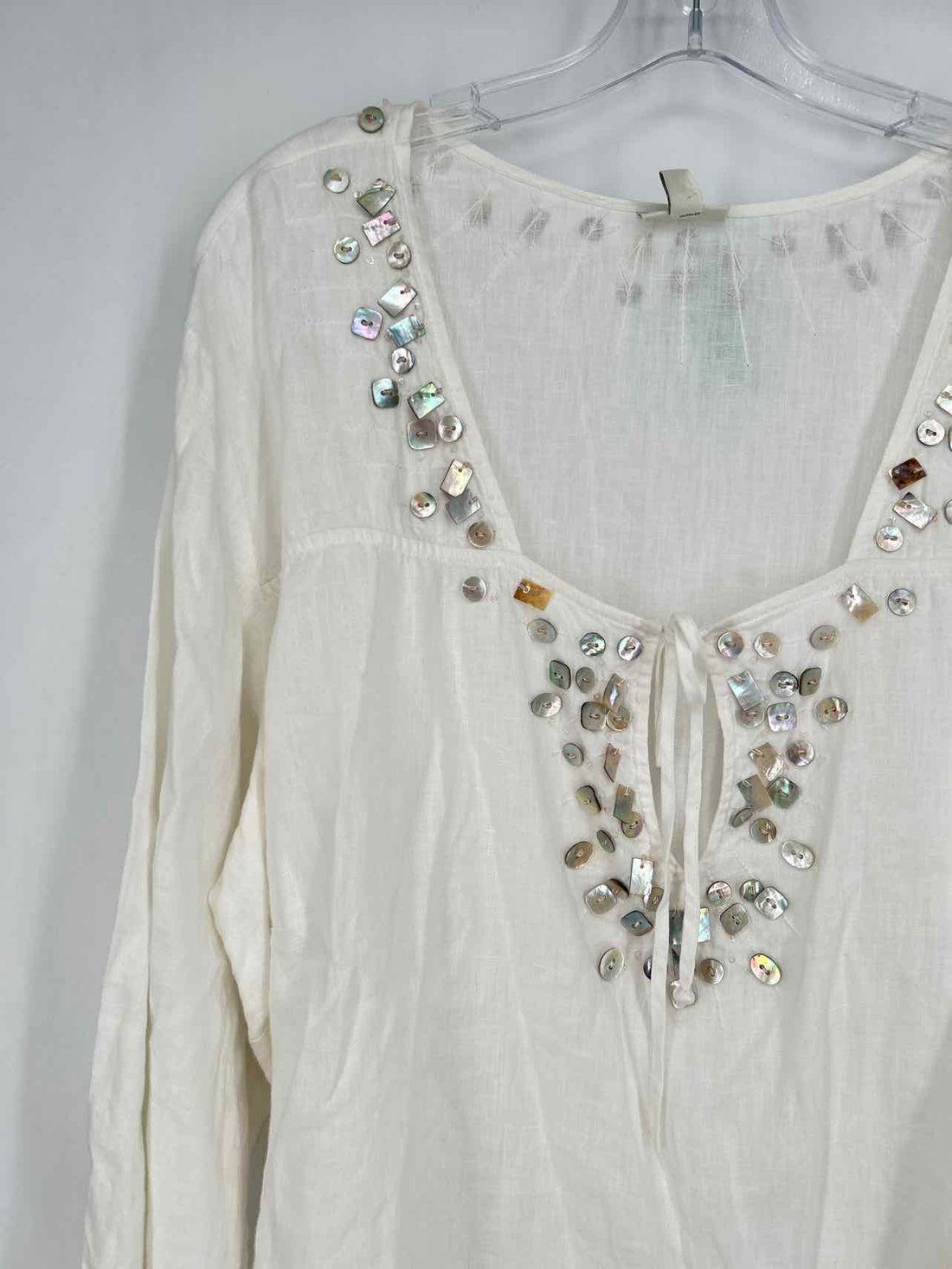 J Jill Size 2X White Embellished Coverup