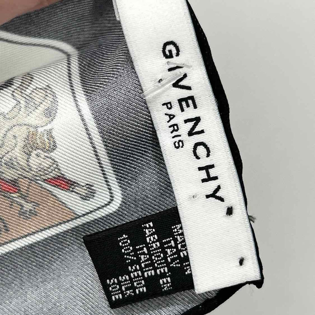 Givenchy Tarot Card Silk Scarves  Black Print Vintage LUXURY