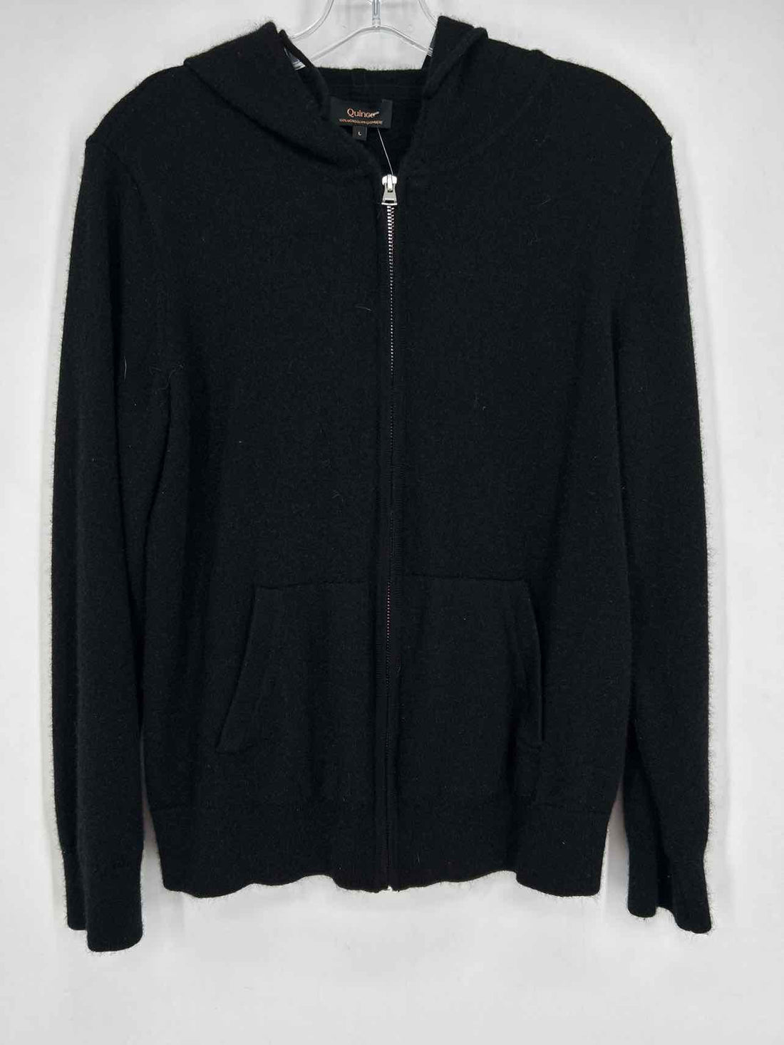 Quince Size L Black Cashmere Sweater
