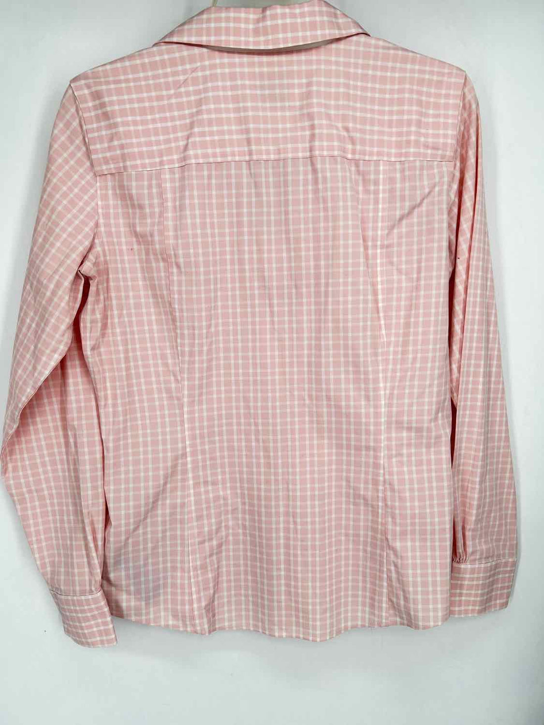 Brooks Brothers Size 8 Pink & White Checkered Cotton Long Sleeve