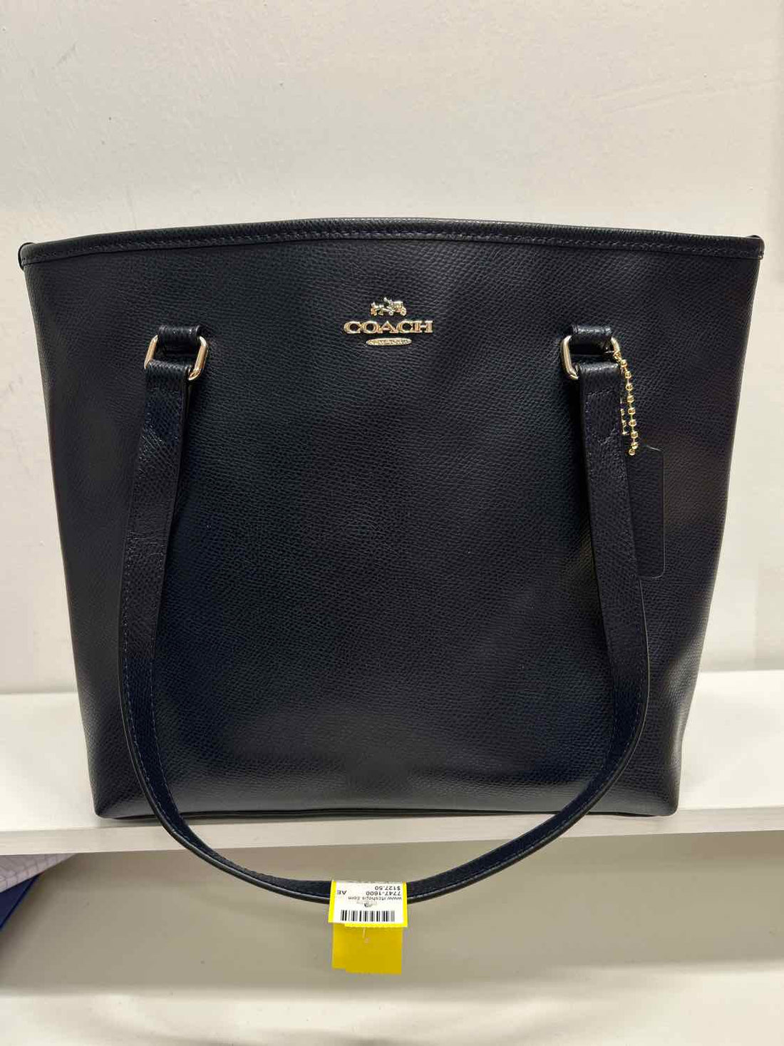 Coach Navy Pebbled Leather Crossbody