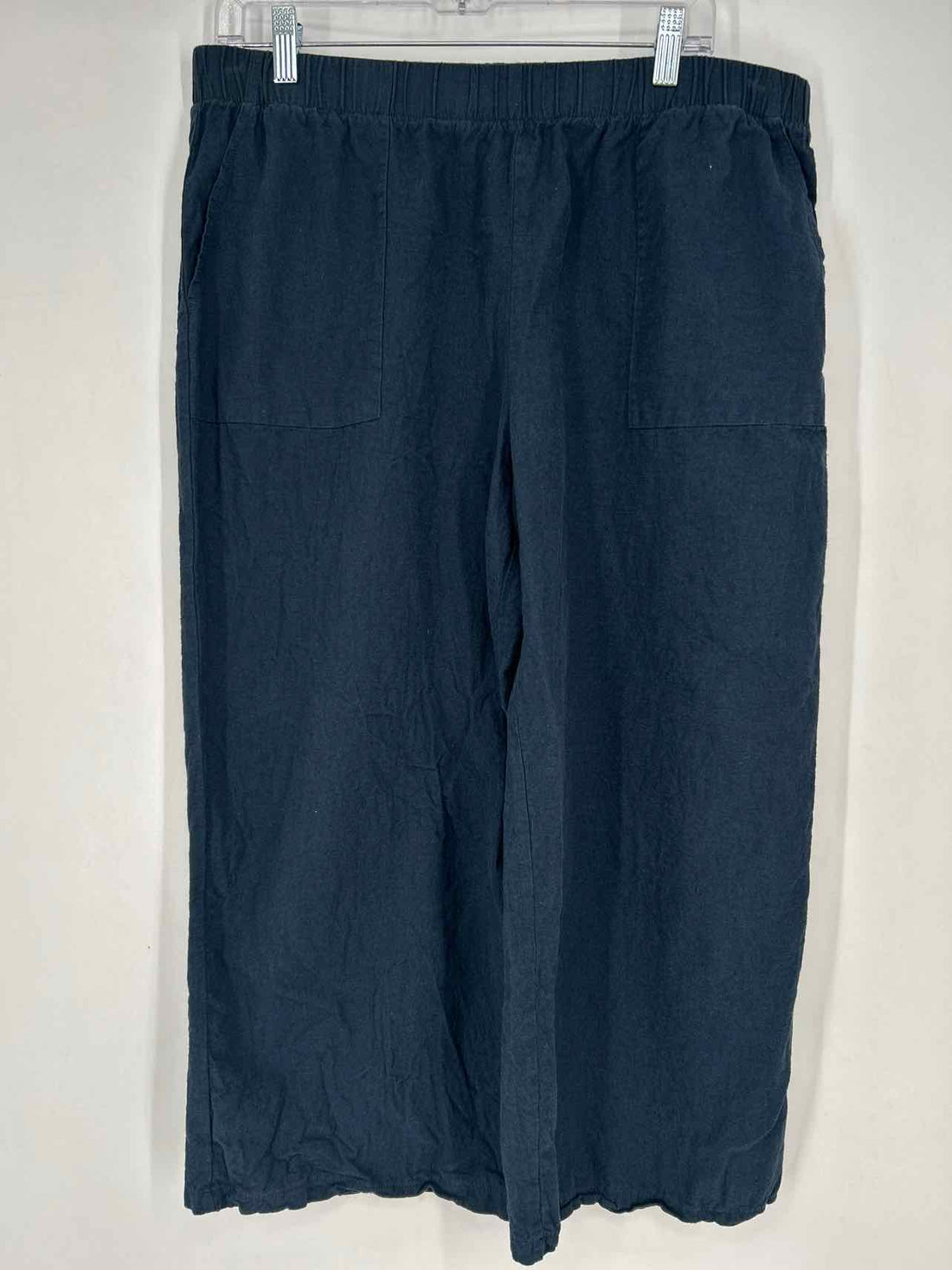 Felina Size L Navy Linen/Cotton Pants