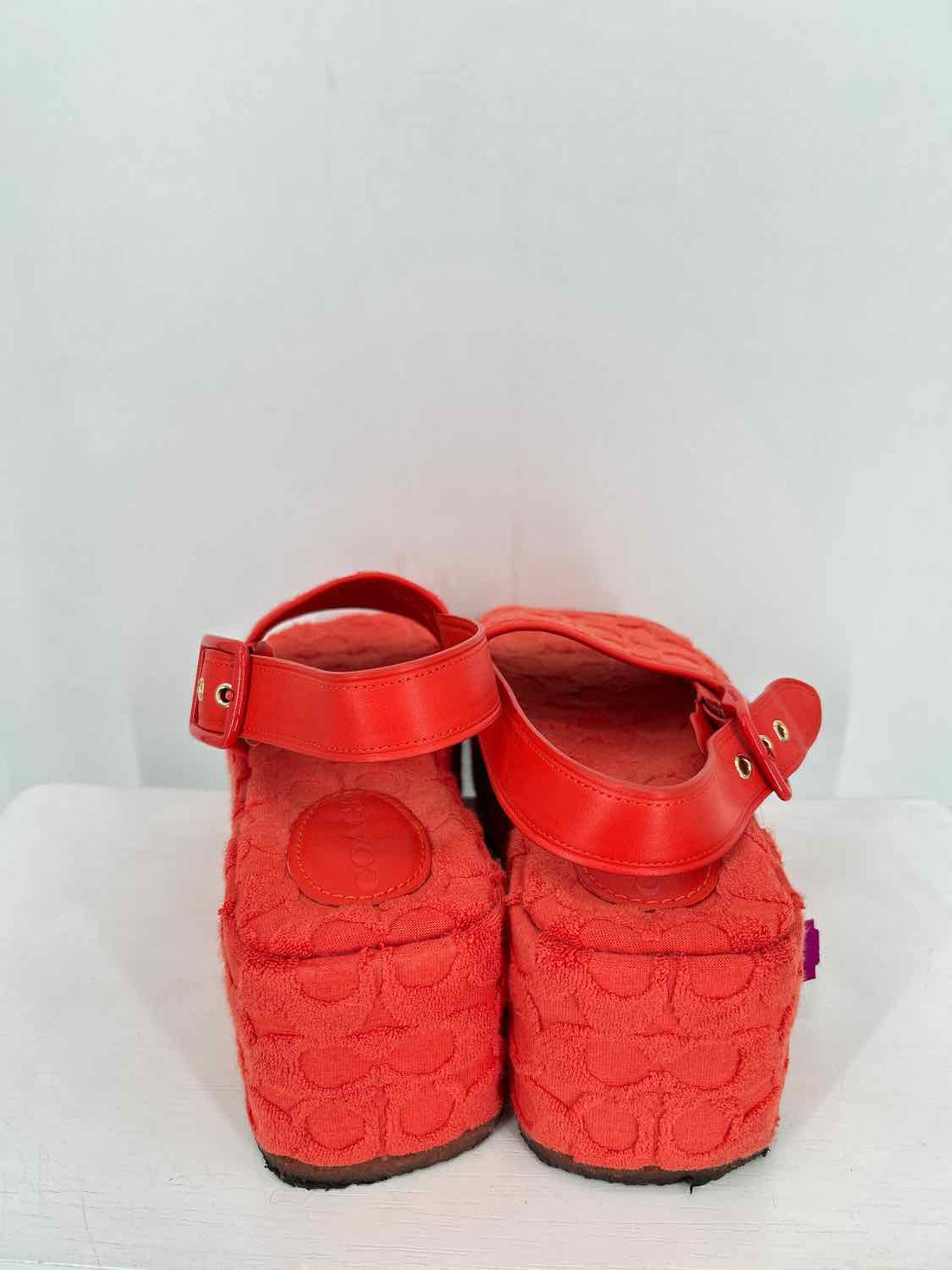 Coach Women Size 7.5 Scarlet Noelle Platform Signature Sandals