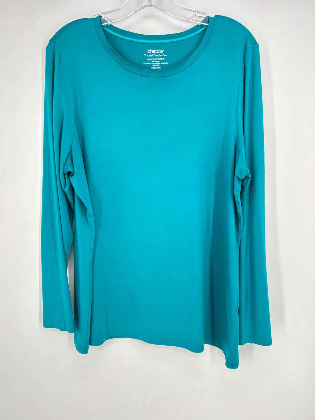 Chicos Size 3 (16) Green Long Sleeve
