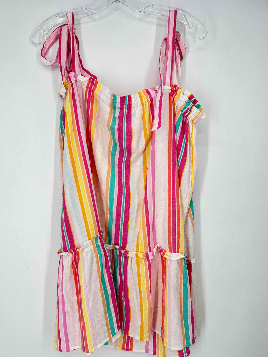 J Crew Size XL Pink Multi Color Striped Sleeveless Dress