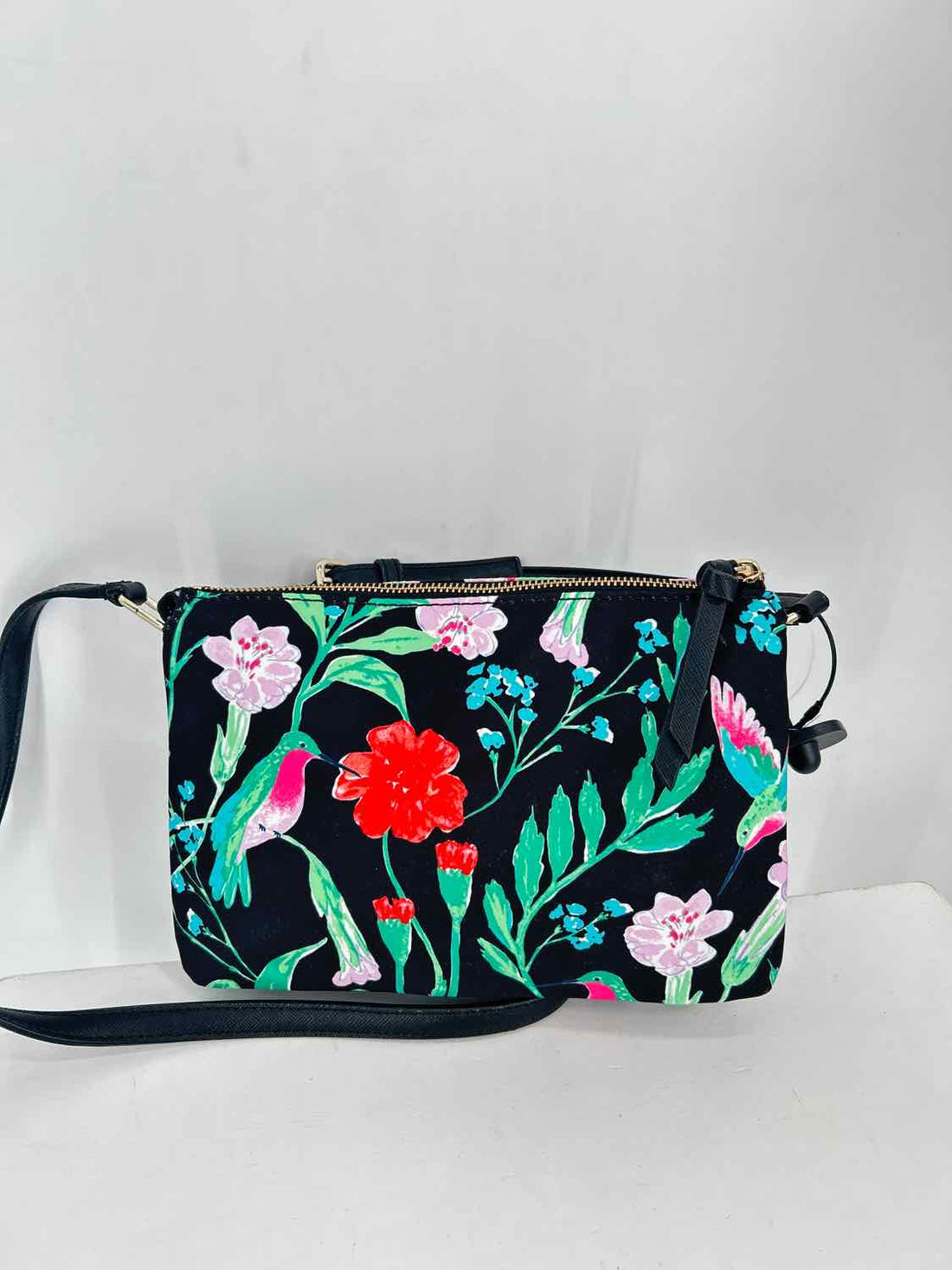 Kate Spade Black Floral Nylon Crossbody