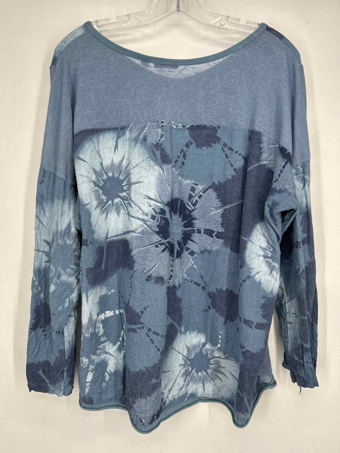 Kaktus Size XL Blue Print Linen Long Sleeve