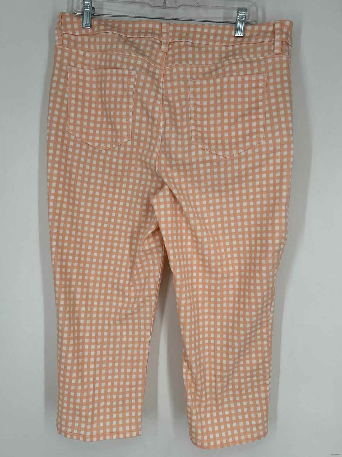 Chicos Size 2 Peach Checkered Pants