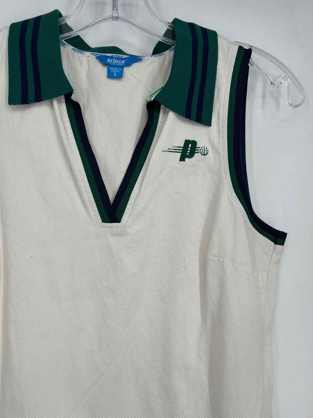 Prince Size S White Green & Navy Active Dresses