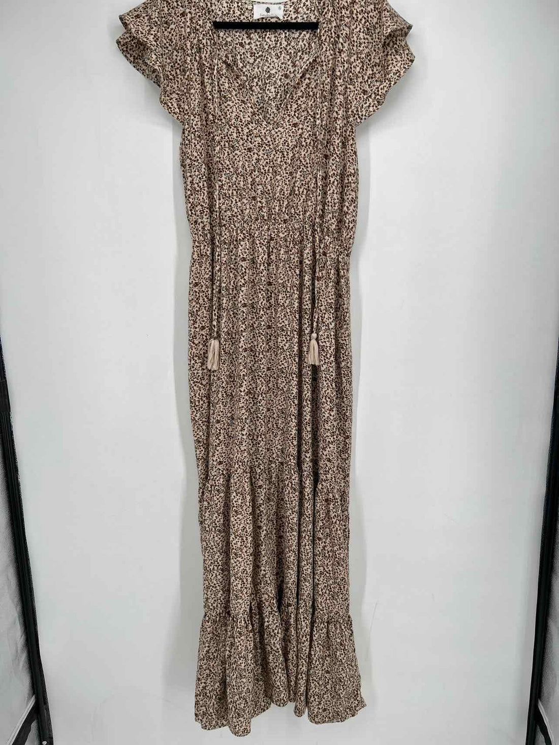 Everyday Chic Size XL Cream & Brown Floral Maxi