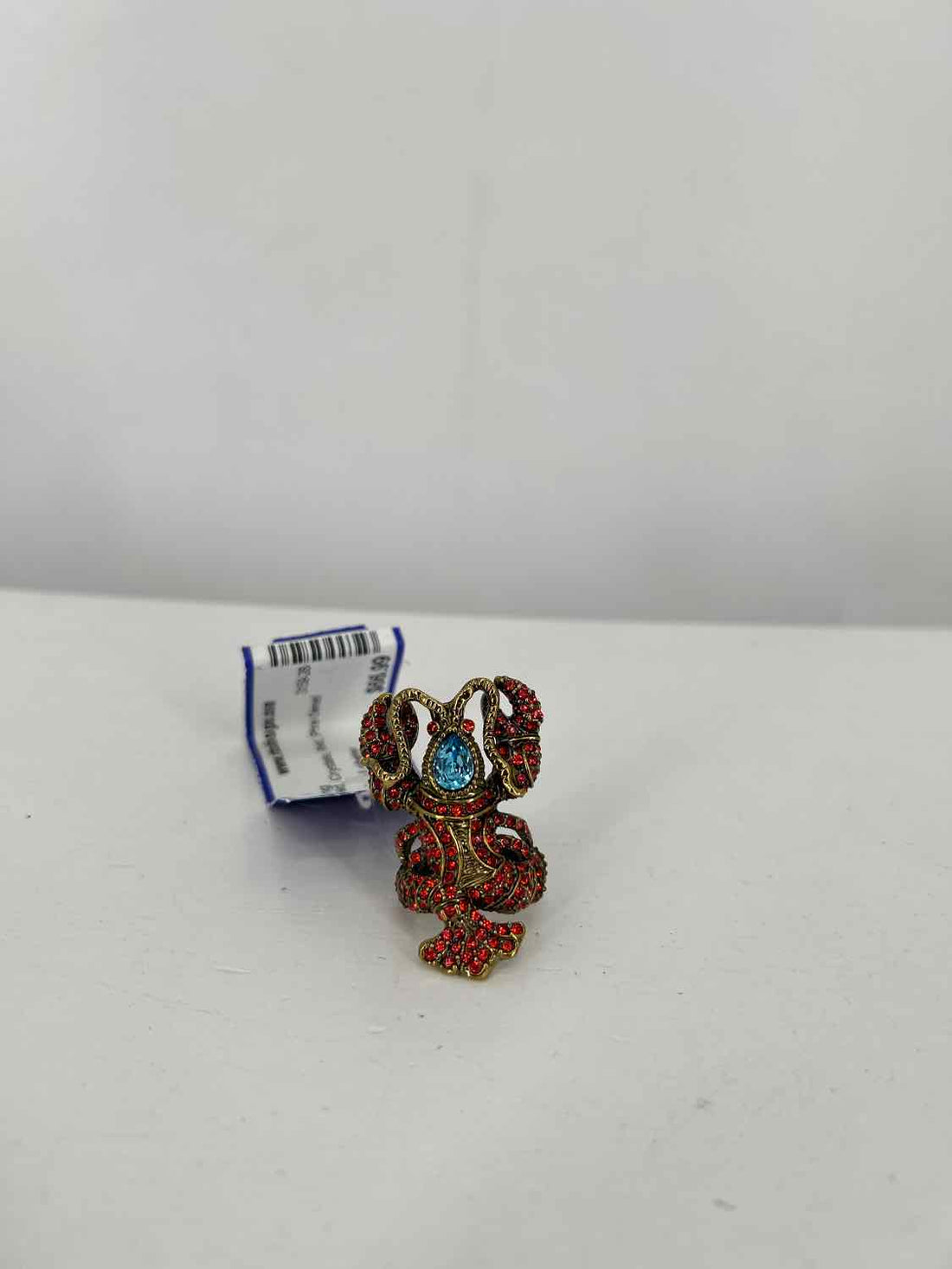 Heidi Daus Size 7 Gold Crystals Red Ring