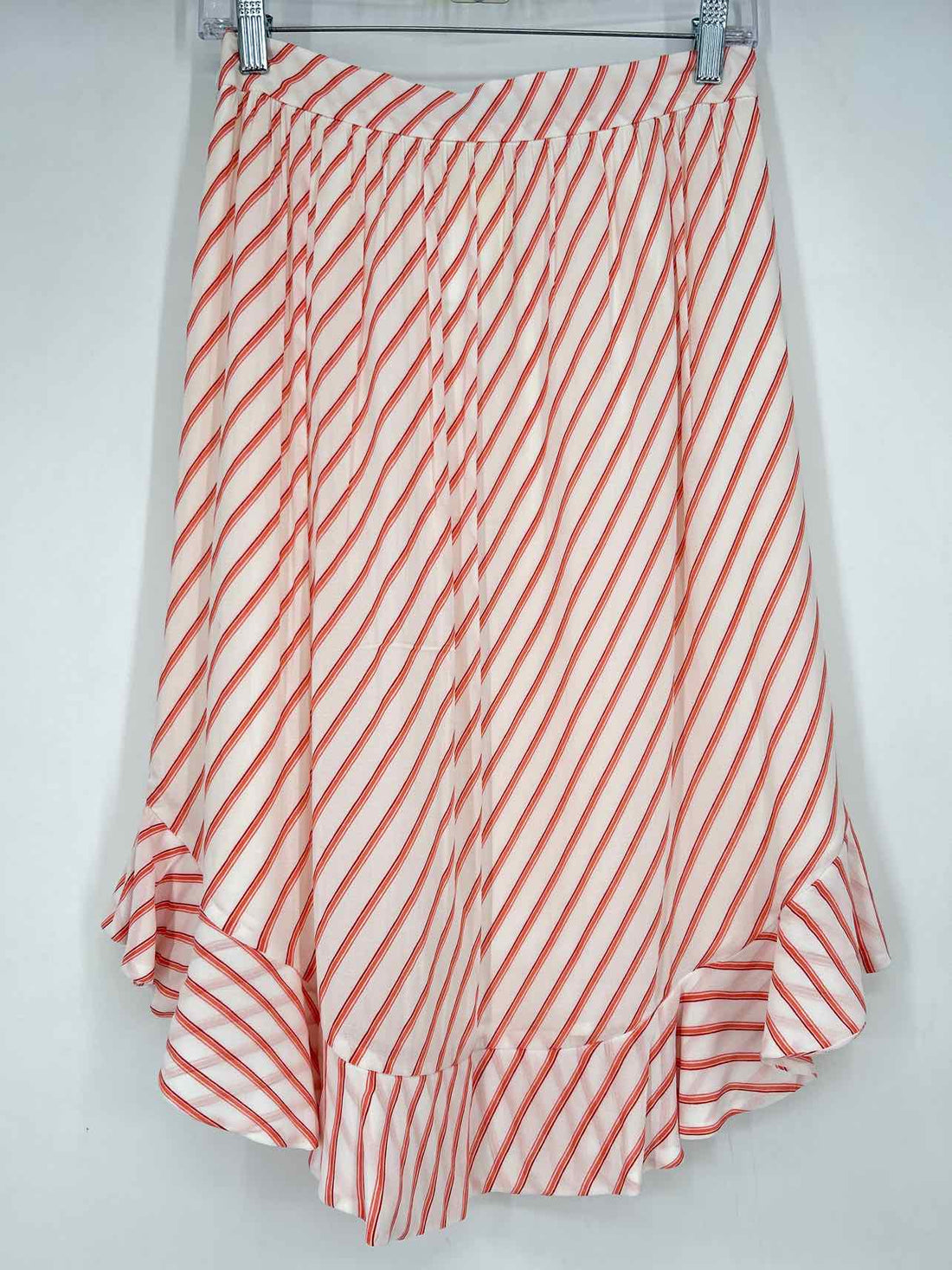 Loft Size 2 white & peach striped Skirts