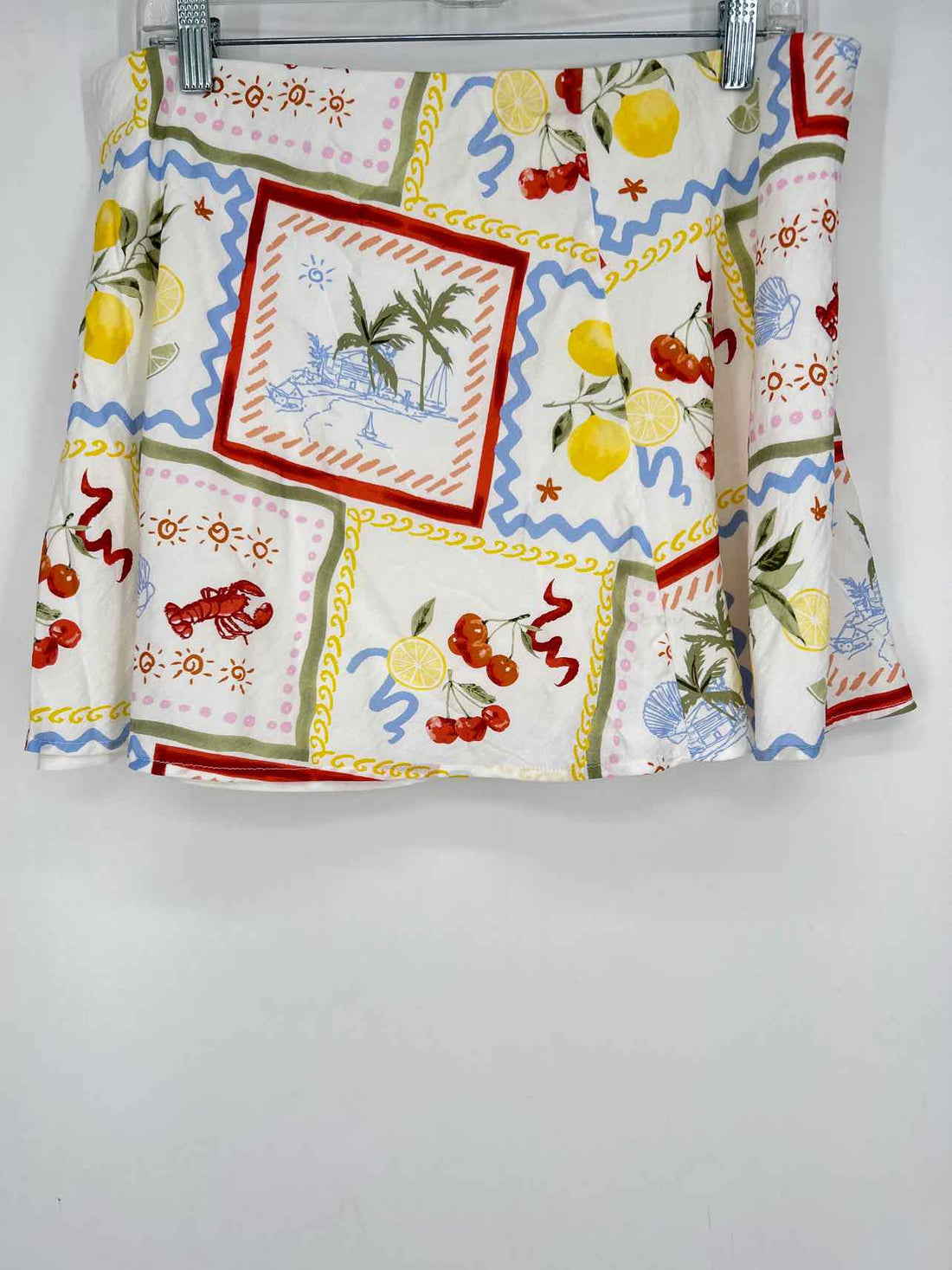Abercrombie & Fitch Size L White Print Skort