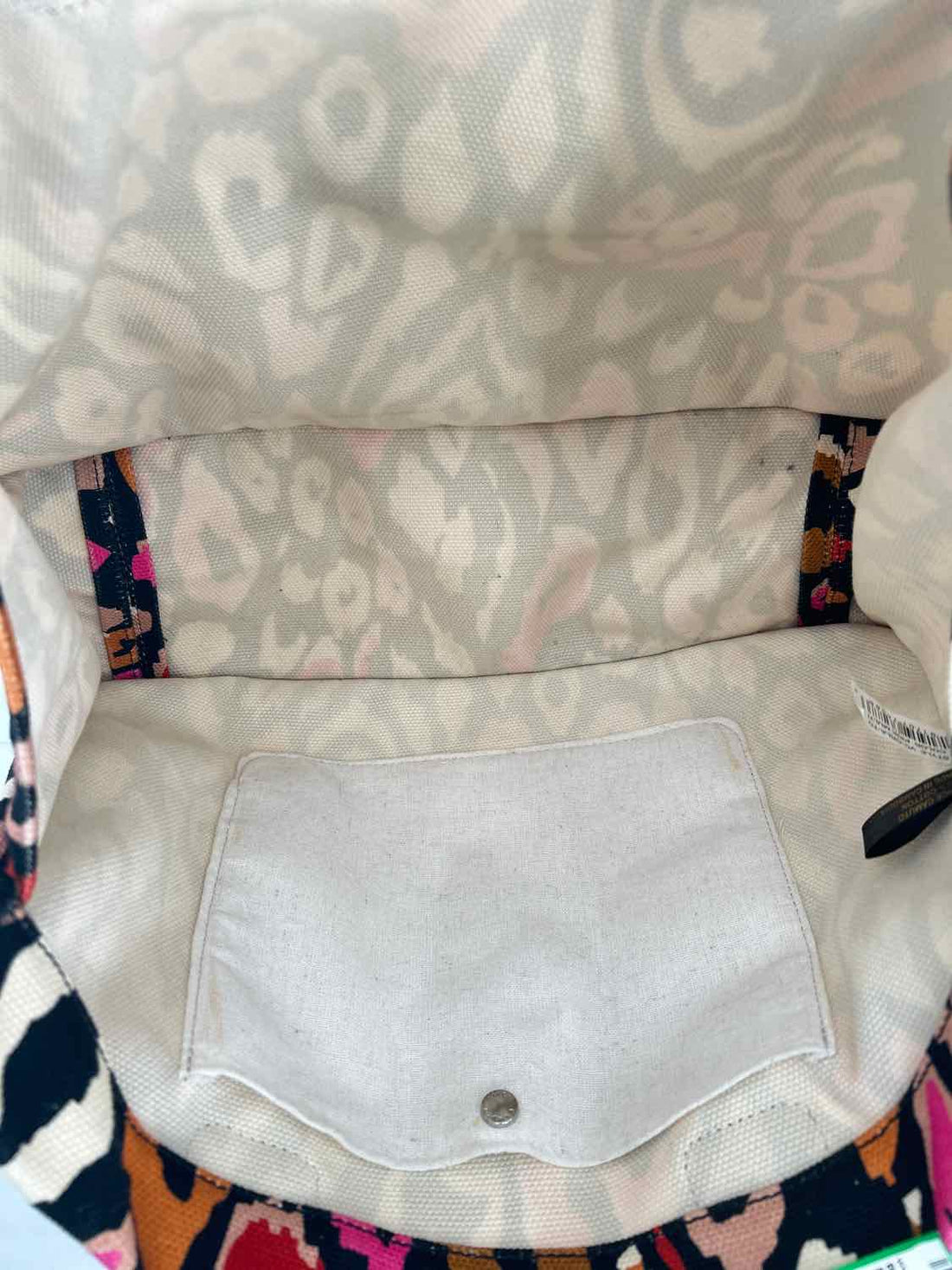 Vince Camuto Black Leopard Canvas Tote