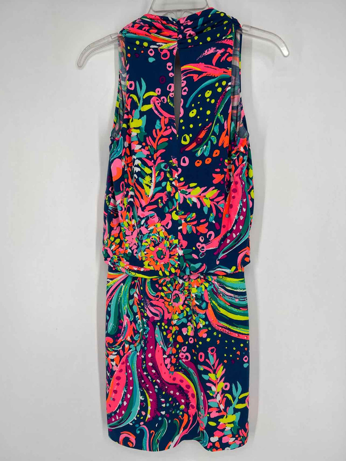 Lilly Pulitzer XXS Navy Neon Print Sleeveless Lilly Pulitzer Dress