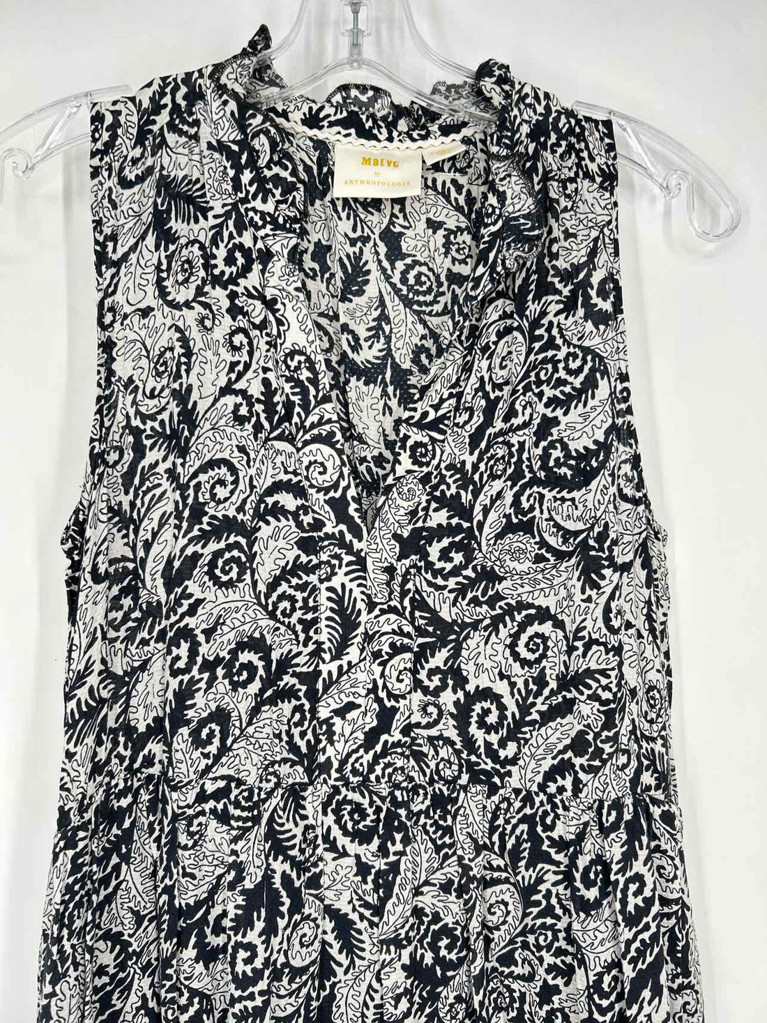Maeve Size XS Black & White Sleeveless Dress
