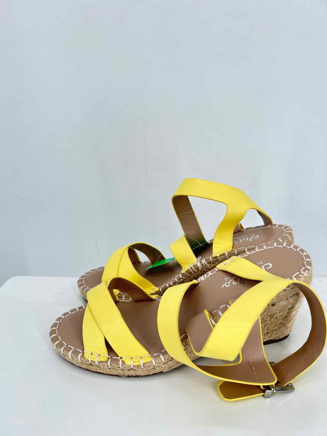 Charles By Charles David Women Size 7 Yellow Espadrilles Wedges