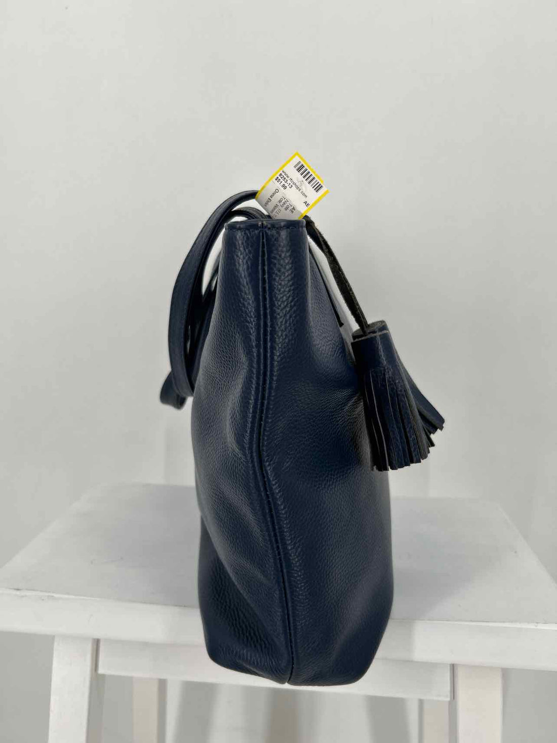 Onna Ehrlich Navy Pebbled Leather Tote