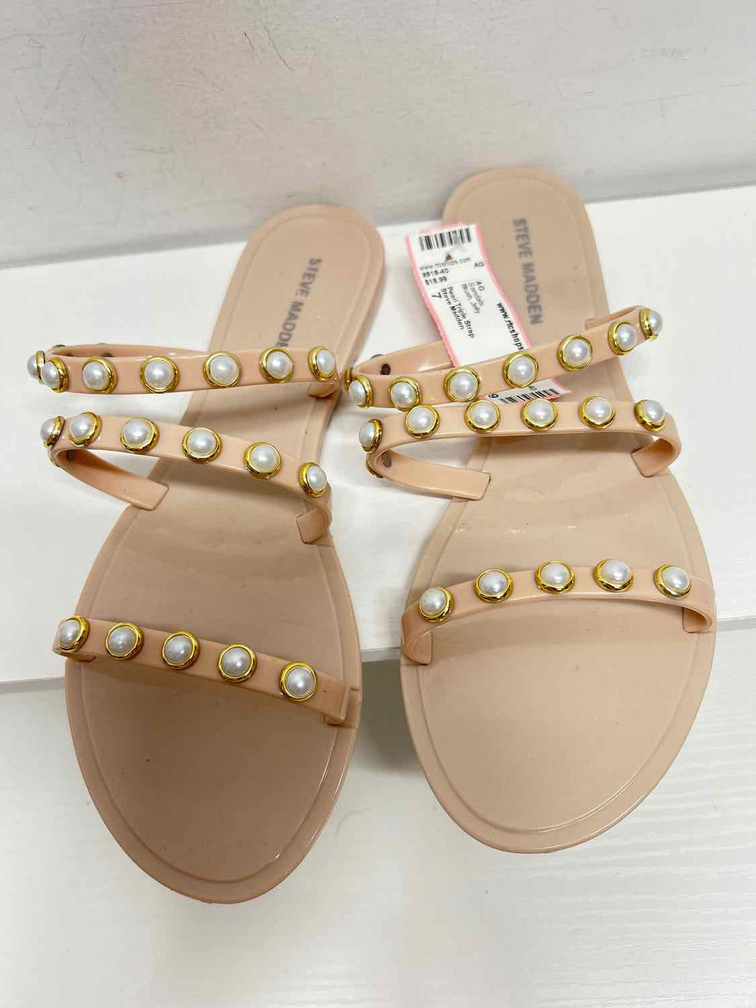 Steve Madden Women Size 7 Blush Jelly Sandals