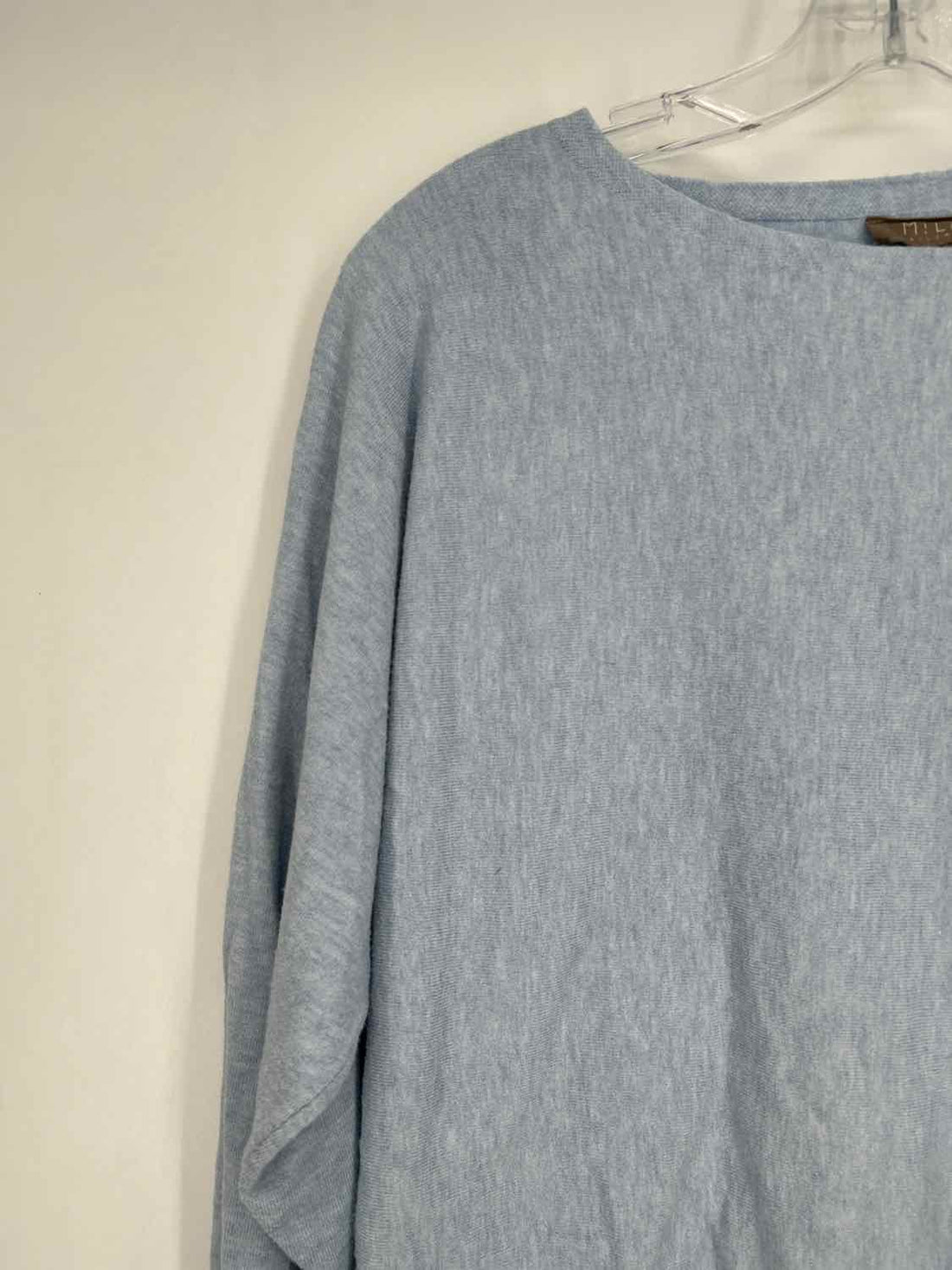 Mila Milano Size XL Light Blue Rayon Blend Sweater