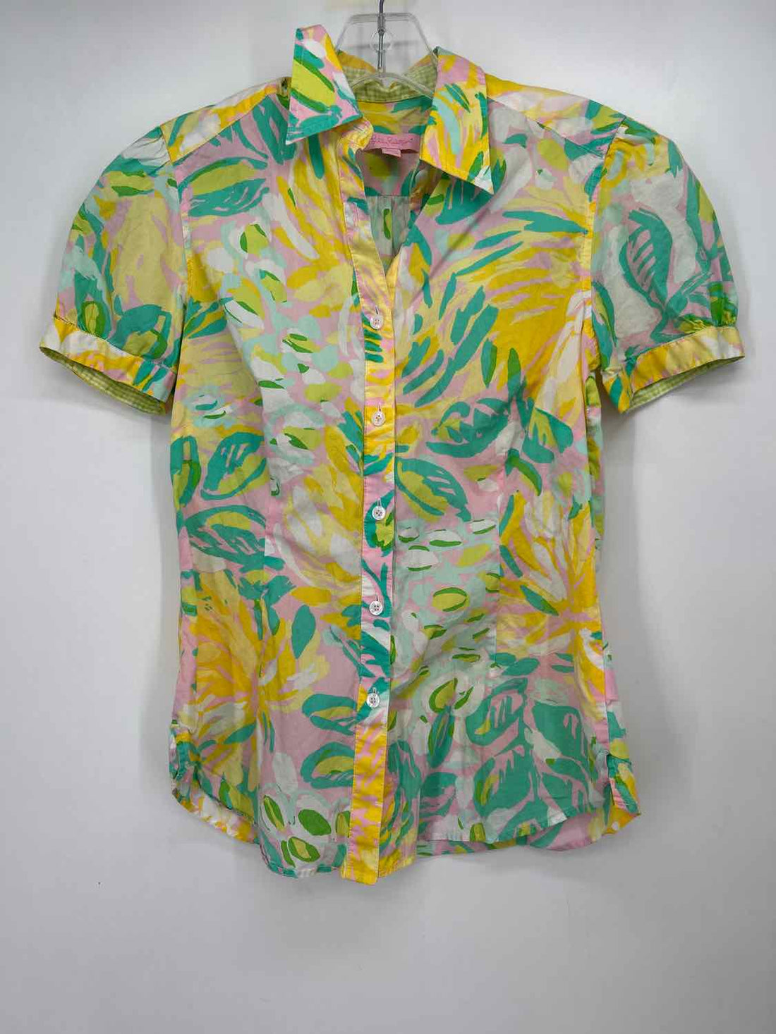 Lilly Pulitzer 6 White pink & green Short Sleeve Lilly Pulitzer Top