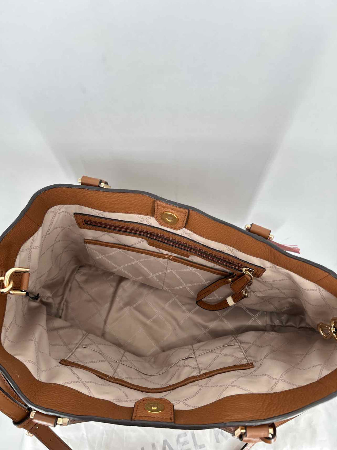 Michael Kors Brown Pebbled Leather Pre Owned Satchel