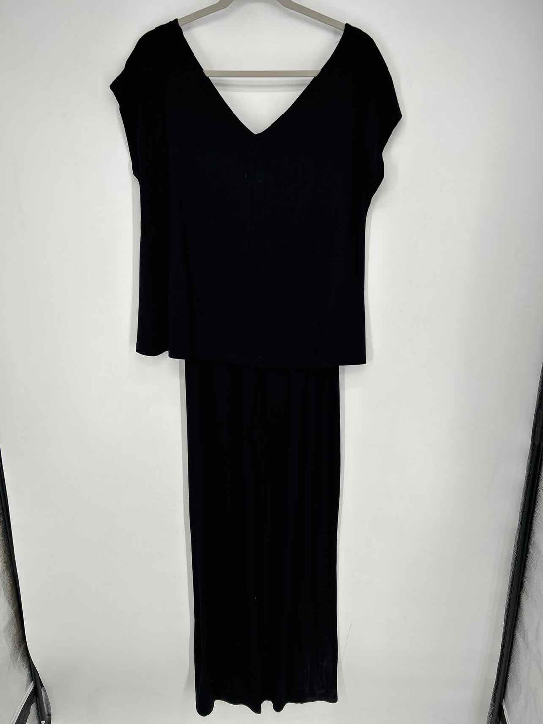 Lilla P Size M Black Short Sleeve Jumpsuit